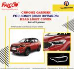 FALCON CAR HEAD LIGHT COVER CHROME FOR SWIFT DZIRE 2020 ONWARDS