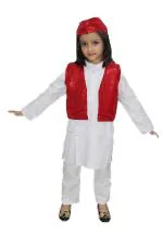 Kaku Fancy Dresses Qawwali Jacket For Dance Costume/Qwwali Dance Fancy Dress Jacket for Kids - Red, 3-4 Years