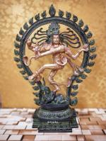 ARTVARKO Home Decor Brass Lord Shiva Dancing Natraj Murti - 21 inch