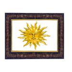 Hawai Feng Shui Vastu Remedies Wooden Framed Golden Lord Surya Dev Photo for Home Office Business Place SFDI236BLKFRM