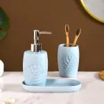 Nestasia Light Blue Ceramic Bathroom Accessory Sets