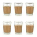 AVMPHD Tea Chai Milk Coffee Small Glass Cups Mug Latest Best Items Home Crockery for Brother Sister Women Men Girls - Transparent - 100 ml - Cup Set of 6