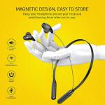 Vingajoy CL-50 Wireless Neckband with 30H Playtime Bluetooth Headset Bluetooth Headset (Black, In the Ear)