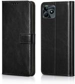 BINTAGE Flip Cover for Realme RMX3762 / Realme_C53 (Black, Dual Protection, Pack of: 1)
