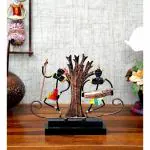 Shree Nagnechi Arts Iron Handpainted Tribal Couple Showpiece (L*H)33.02*27.94CM