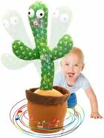 MANYCAST Dancing Cactus Toy,Singing Cactus Toy,Talking, Record & Repeating What You say,Cactus Electronic Toy with Lighting,TikTok Cactus Plush Toy for Babies Interaction & Home Decor,Toy for Child