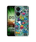 Casotec Crazy Design Printed Silicon Soft TPU Back Case Cover for Itel P55 Plus 4G