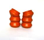 RenHomz Ceramic dip Bowl , Small Chutney Bowl katori , Pickle Serving , Handi Shaped dip Bowl Set , Size : Diameter 3.1 inch , Set of 6 Bowls (6, Brown)