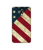 Casotec USA Flag Design Printed Silicon Soft TPU Back Case Cover for Micromax Canvas Xpress 2 E313