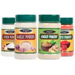 Excellent Foods - Set Of Onion Powder, Garlic Powder, Tomato Powder & Ginger Powder 100G X 4 Pack