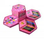 DHARMISHO Sales Multicolour Art Box with Colour 46 Pcs Drawing Art Set with Color Pencils Crayons Sketch Pens for Kids Children Best for Return Gifts Color Kit for Kids (Pack of 1)