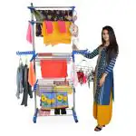 TNC World Of Modern Utility Products STEEL FLOOR JUMBOO 3 LAYER CLOTH DRYING STAND