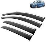Kingsway Car Wind Deflectors Rain Guard Window Visor for Maruti Suzuki Wagon R 2019, 2020, 2021, 2022, 2023, 2024, 2025 Model, Car Door Visor with SS Lining Online India, Car Sun Shades