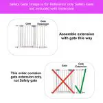 Safe-o-kid 10Cm Safety Gate Extension/Baby Safety Metal Extension- White & Blue Pack of 1