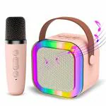 G.FIDEL Karaoke Machine for Kids, Portable Bluetooth Speaker with Wireless Microphone