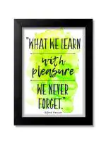 Blue Nexus Mindset Motivational Inspirational Quotes Wall Poster with Wall Frame Room Art Painting Collection A4 size 10x13