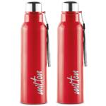 Milton Stainless Steel Red Steel Fit 900 Inner Water Bottle (Set Of 2)