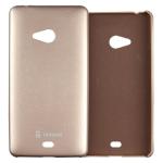 Tarkan Gold Leather Back Cover For Microsoft Lumia 540
