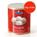 Ghasitarams Rassogulla Tin 2kg (1kgx Pack of 2)