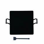 MYNAKSHA Square Pure Iron Dosa Tawa with Laser Cutting Handle