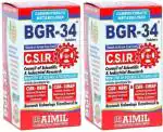 Aimil BGR-34 Tablet Ayurvedic Medicine (2 Packs, 100 Tabs Each)