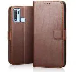 Cloudza Vivo Y50 Brown Thermoplastic Polyurethane Scratch Resistant and Shockproof Mobile Flip Cover