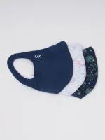 OXYZONE Triple Layer Breathable Neoprene Face Mask | Unisex Reusable Fashion Washable | Nano Mesh Water Repellent Layer- Protects from Dust, Pollution, Droplets (Pack of 3)