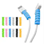 QinPin Tangle-Free Cable Management Set - 12Pc Spiral Cable Guard, Charger & Earphone Cord Protector Bundle for Cable Safety