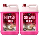 BLISS & BLUSH Dishwash Liquid 10 Liter Pink Refreshing, Antibacterial, Leaves no residue,Fast Cleaner for all types of Utensils