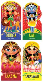 Cut Out Story Books Goddesses- Durga Kali Lakshmi Saraswati (Set of 4 Books) (Cutout Books)