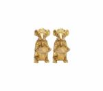 Kartique Home Decor Ganesha Mouse Holding Diya - Standard 7.6 x 10.2 x 7.6 cm (pack of 2)