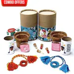 bioQ plantable eco Friendly Rakhi with Seeds (Set of 2) | Hand-Made rakhee Combo Pack with roli chawal and Planting Kits | Seeds: Sunflower & Morning Glory