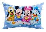 Kuber Industries Sky Blue Micro Fiber Disney Print Organic Baby Pillow (12 x 18 inch)
