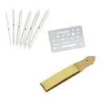 Qatalitic Paper Stumps Set Of 6 For Blending With Erasing Shield &Amp; Sand Paper Assorted Drawing Paper