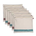 ZOWWI Cotton Saree Covers & Bags for Storage Big Size |Zip Clouser Clothes Storage Bags Wardrobe Organizer|Pack of 12|Colour:-Off White