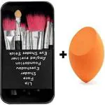 AVTY Makeup hello-kitty brush set of 7 & Sponge puff blender (Pack of 8) (Pack of 8)