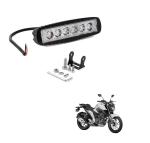 KOZDIKO 6 LED Rectangular Fog Light Bar Spot Beam White Light For Yamaha FZ 25