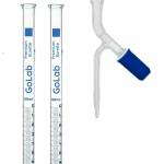 GoLab Laboratory Premium Calibrated borosilicate 3.3 glass Burette 50ml Capacity for with Rotaflow laboratory and science industrial -Pack Of 2Pcs.