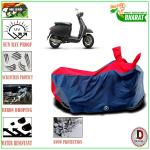 DUFFEL Two Wheeler Bike/Scooty Cover Compatible For Lambretta V200 Water Resistance Dustproof UV Protection Indor Outdor Parking With All Varients Full Body (Navy Blue and Red)