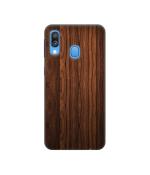 Casotec Wooden Texture Design 3D Printed Hard Back Case Cover for Samsung Galaxy A40