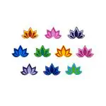Comet Busters Beautiful Handcrafted Multicolor Floral Lotus Bindis (BIN1957) Pack of 1