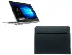 Dorca Black Faux Leather Slim Fit And Magnetic Closure Laptop Case For Lenovo Ideapad D330 Intel Celeron N4000 10.1 Inch