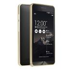 Defender Gold Aluminium Protective Frame Rim Bumper With Lock For Asus Zenfone 5