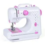 iSEN Mini Sewing Machine with 12 Stitch Patterns Electric Sewing Machine, Portable Sewing Machine, Double-line Two-speed Reverse Electric Sewing Machine for Home Tailoring with Automatic