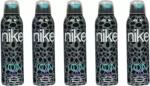 Nike ION Grey (Pack of 5) Deodorant Spray - For Men