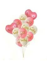 My Party Suppliers Multicolor Its a Girl Baby Theme Foil Balloon (pack of 12)