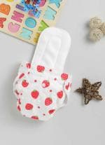 Royal brats Reusable diaper strawberry print|white base|
