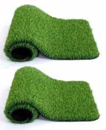 MORADO Artificial Grass Mat for Balcony, Runner, Natural Green (16x24 Inches, Pack of 2 Piece)