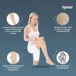 Tynor Medical Compression Stocking Knee High Class 2 (Pair), Beige, XXL, 1 Pair
