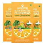 Sprightly Not Fried Sweet Garden Lime Gluten Free Chickpeas Slow Roasted Seeds 450 G (150 G Each) Pack Of 3
